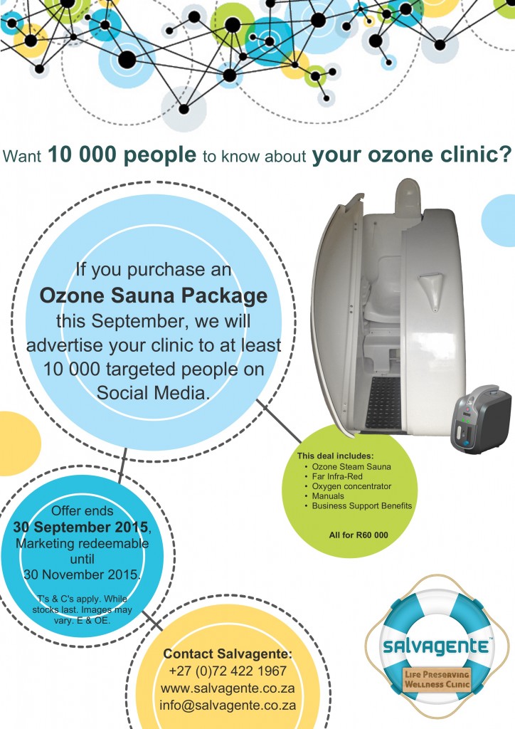 Ozone sauna promotion, free marketing,
