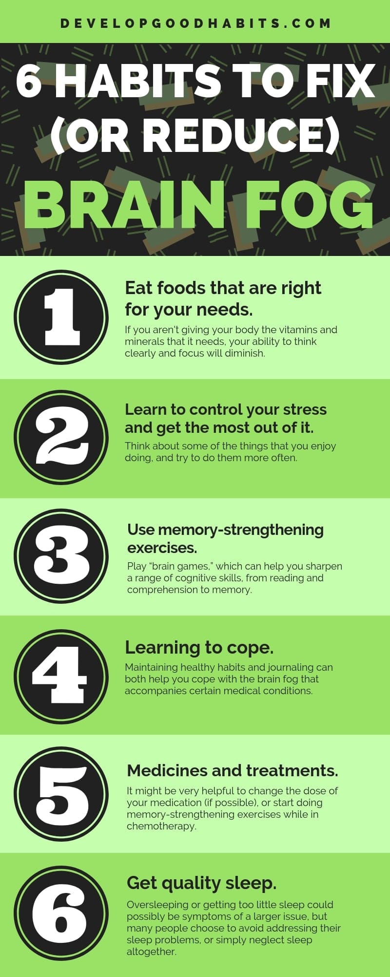 Infographic Reducing Brain Fog Salvagente