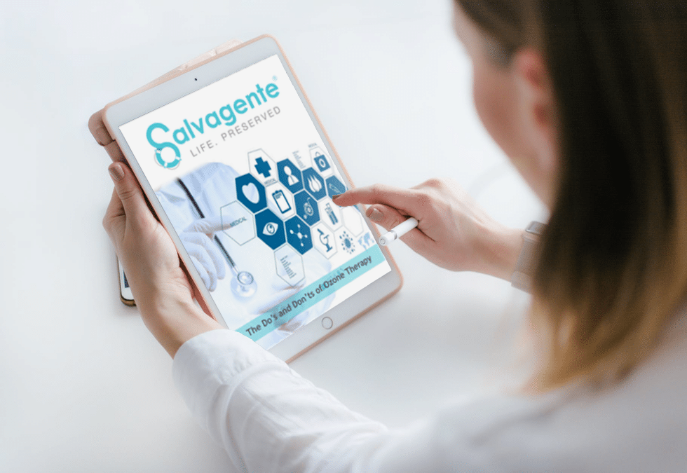The Do's and Don't's of ozone therapy ebook by Salvagente on an iPad