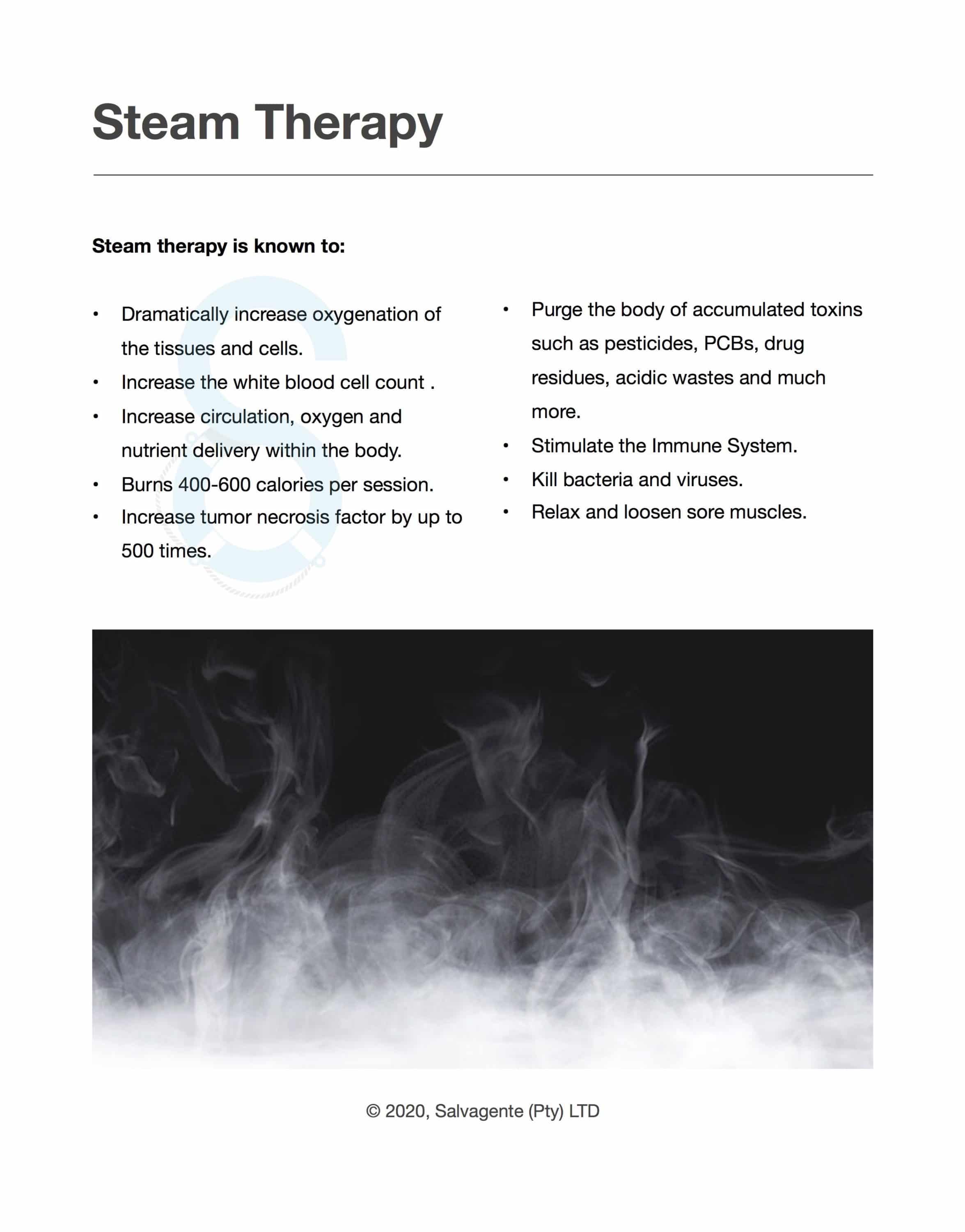 Benefits of steam during ozone therapy