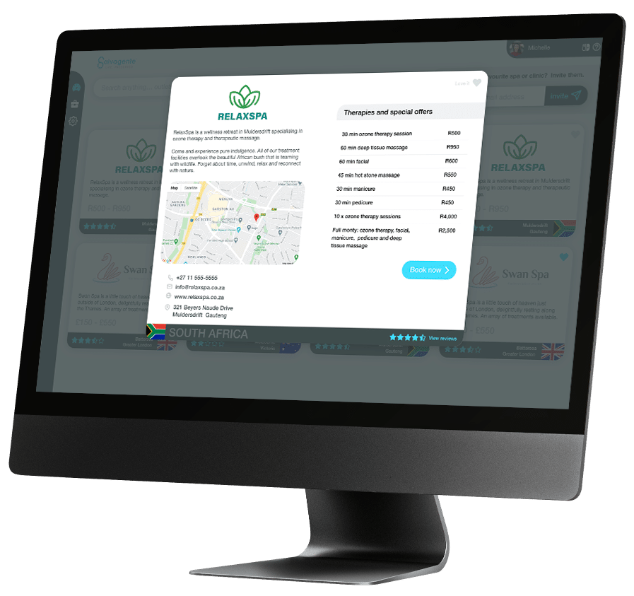Booking system on iMac
