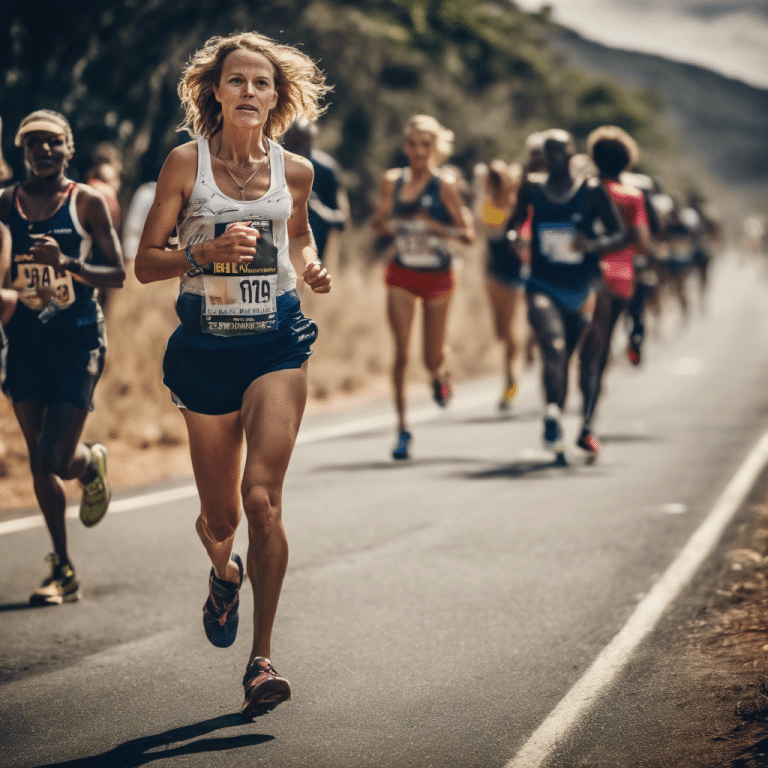 Woman running comrades marathon after ozone therapy