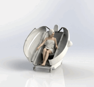 Woman in Salvagente ozone sauna
